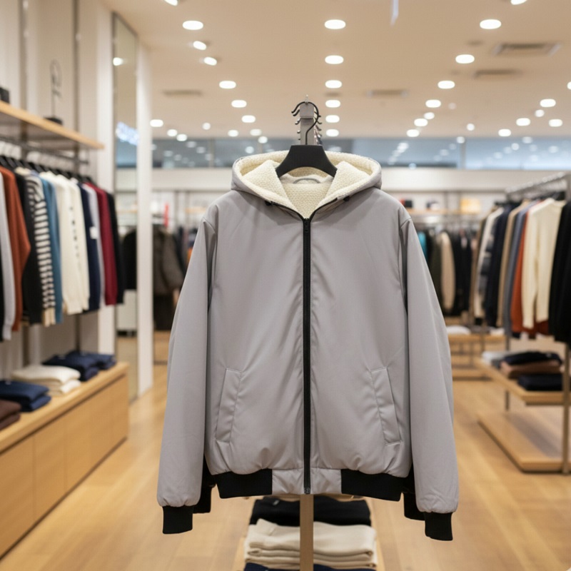 کاپشن ضدآب داخل خزتدی-طوسی